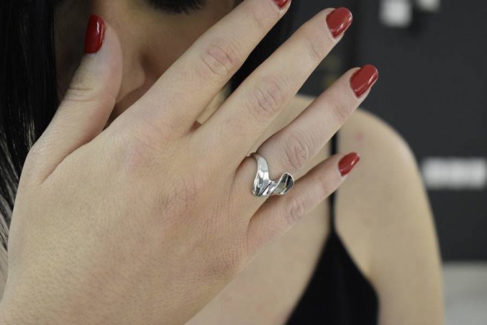 Oxzen δαχτυλίδι ασημένιο chevalier