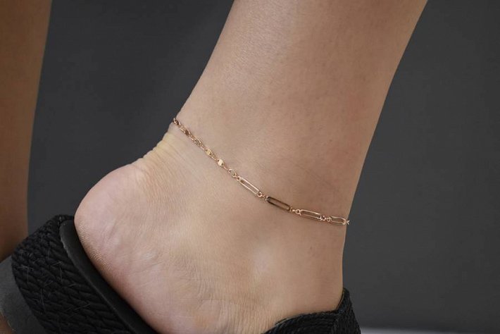 Oxzen αλυσίδα ποδιού ασημένια