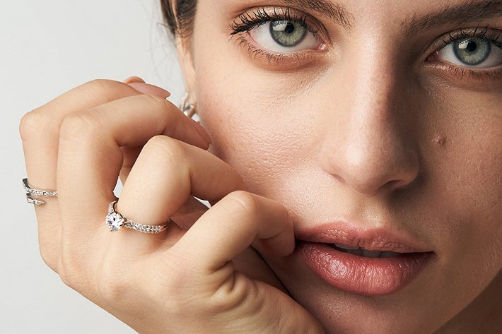 Oxzen δαχτυλίδι ασημένιο με πέτρες ζιργκόν