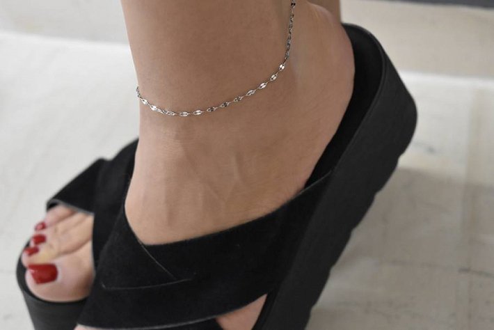 Aλυσίδα ποδιού ατσάλινη απλή