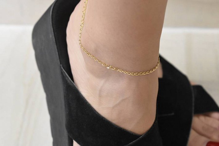 Aλυσίδα ποδιού ατσάλινη απλή