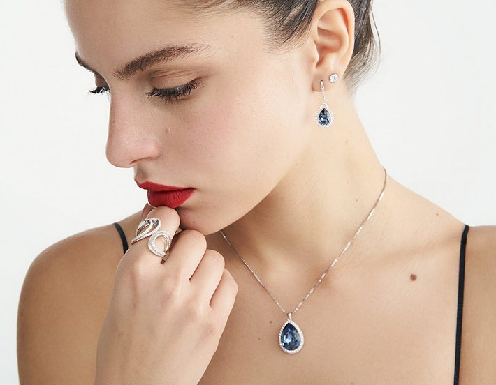 Oxzen δαχτυλίδι ασημένιο με πέτρες ζιργκόν