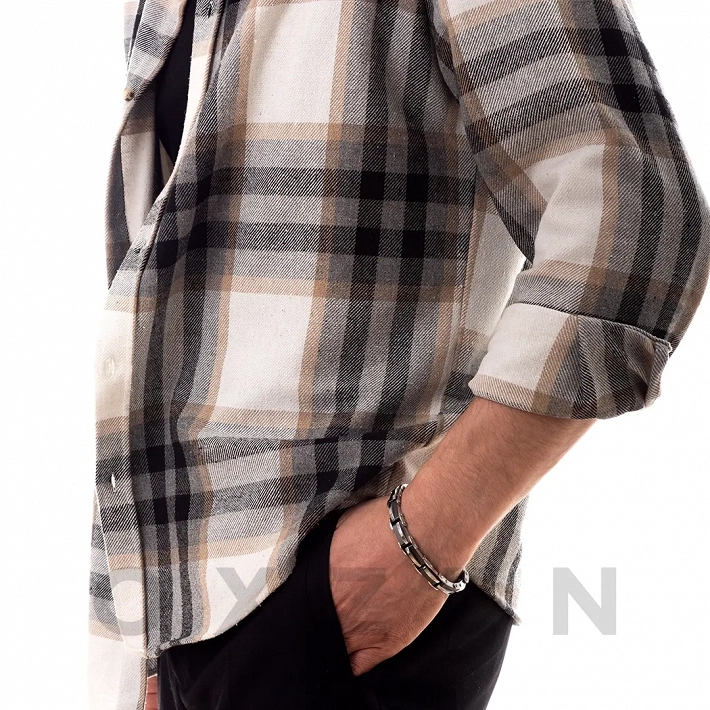 Χειροπέδα ανδρική ατσάλι σε ασημί με μαύρο