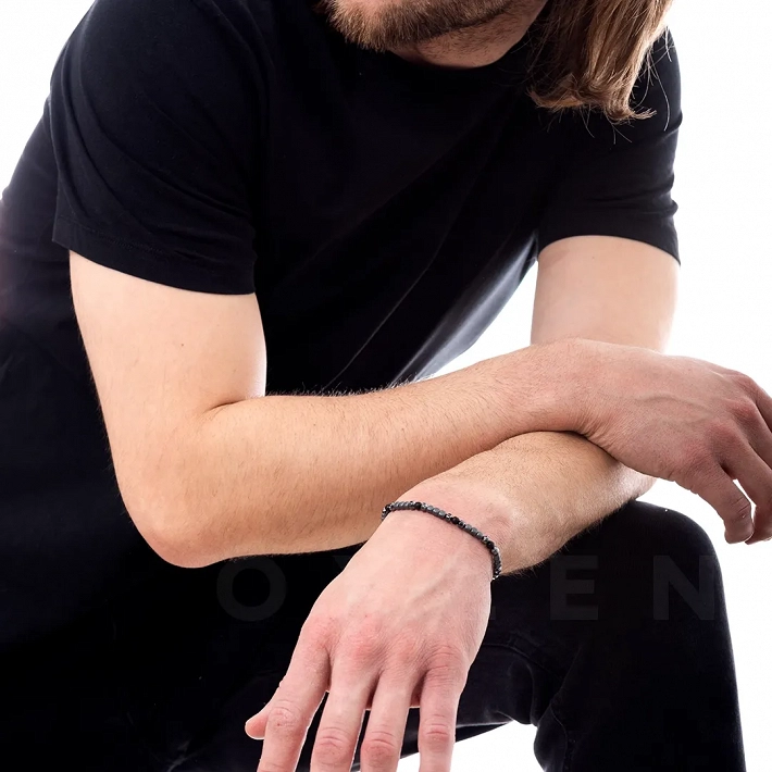 Βραχιόλι ατσάλινο με χάντρες