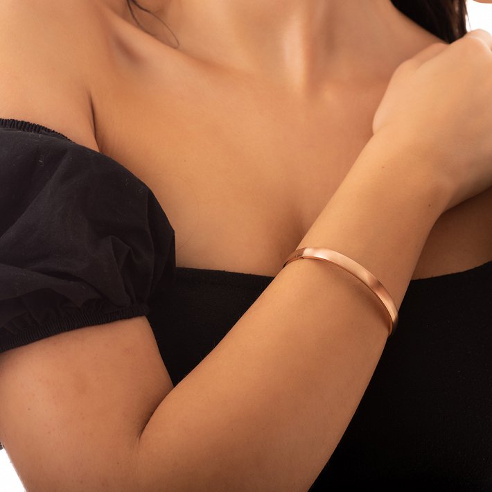 Oxzen χειροπέδα ατσάλινη ματ