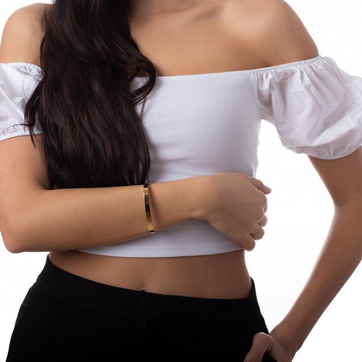 Oxzen χειροπέδα ατσάλινη τετραγωνισμένη