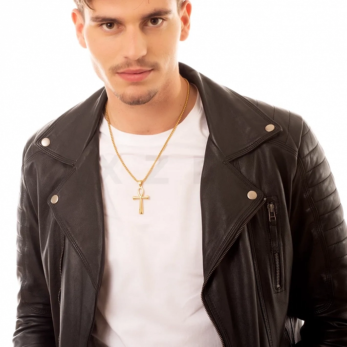 Σταυρός με αλυσίδα Unisex από ανοξείδωτο ατσάλι καθολικός