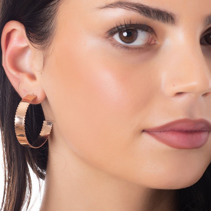 Σκουλαρίκια κρίκοι ατσάλινοι 35mm