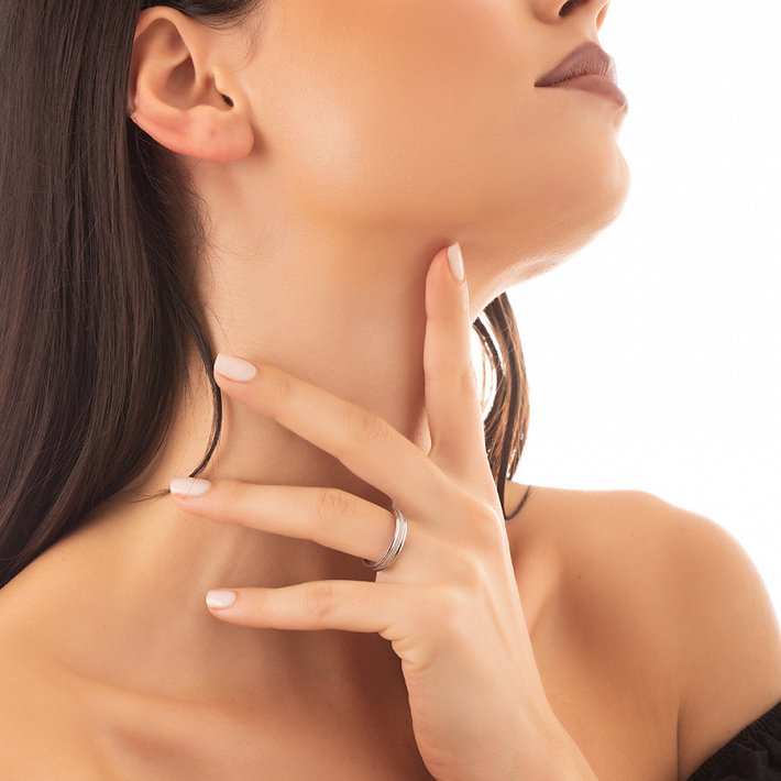 Δαχτυλίδι ατσάλινο βέρα διαμανταρισμένη