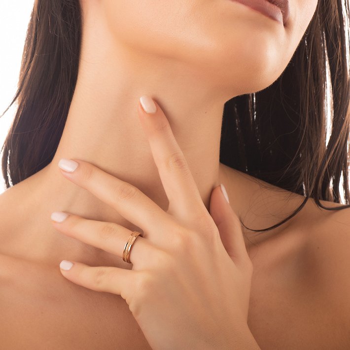 Δαχτυλίδι ατσάλινο βέρα διαμανταρισμένη