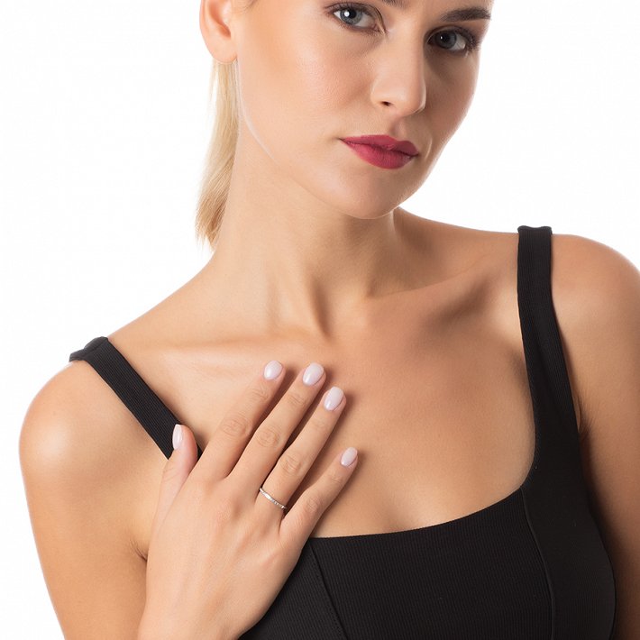 Δαχτυλίδι ολόβερο με πέτρες zircon