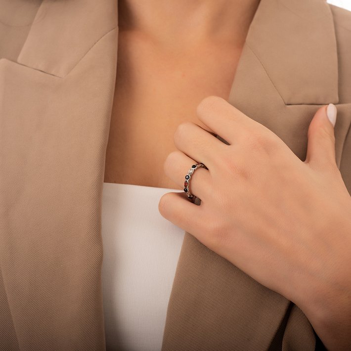 Δαχτυλίδι ατσάλινο βέρα multi colour