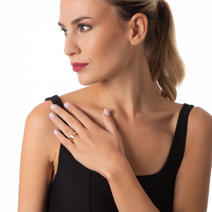 Δαχτυλίδι από ανοξείδωτο ατσάλι, βέρα μάτ