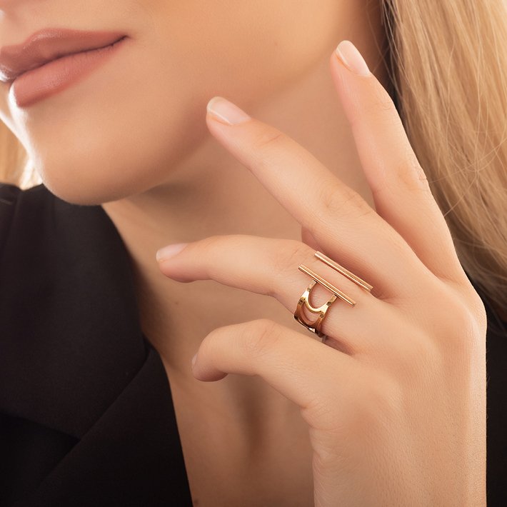 Δαχτυλίδι από ανοξείδωτο ατσάλι μακρύ