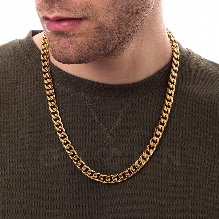 Oxzen Cuban Link αλυσίδα unisex ατσάλινη με αραιή πλέξη