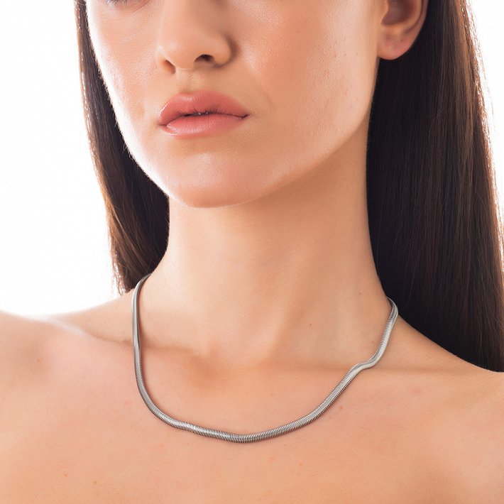 Αλυσίδα λαιμού ατσάλι γυναικεία Snake