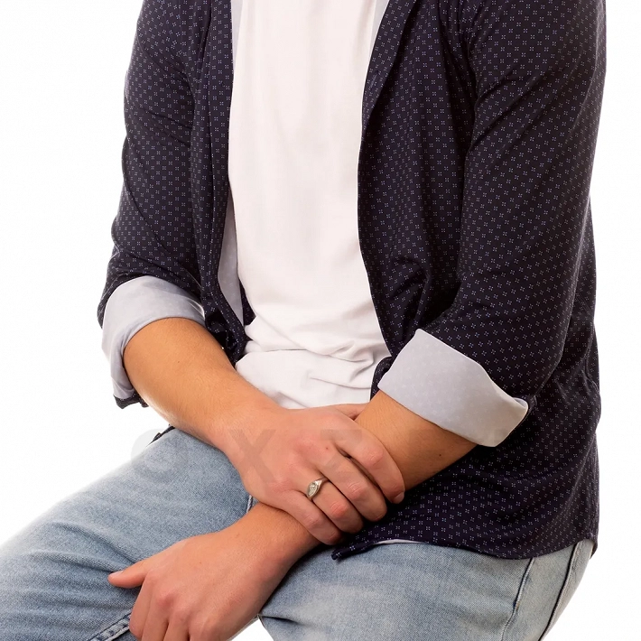 Δαχτυλίδι ανδρικό από ανοξείδωτο ατσάλι, ασημί με ένα λευκό ζιργκόν