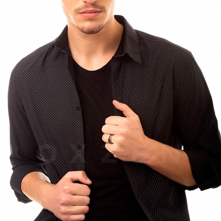 Δαχτυλίδι βέρα ανδρική από ανοξείδωτο ατσάλι, ασημένιο με μαίανδρο