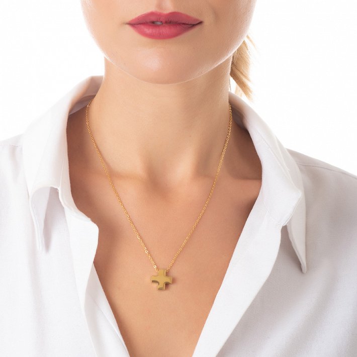 Κολιέ ατσάλινο σταυρός