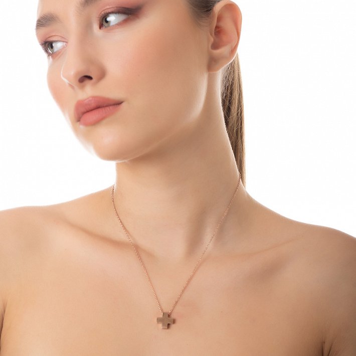 Κολιέ ατσάλινο σταυρός