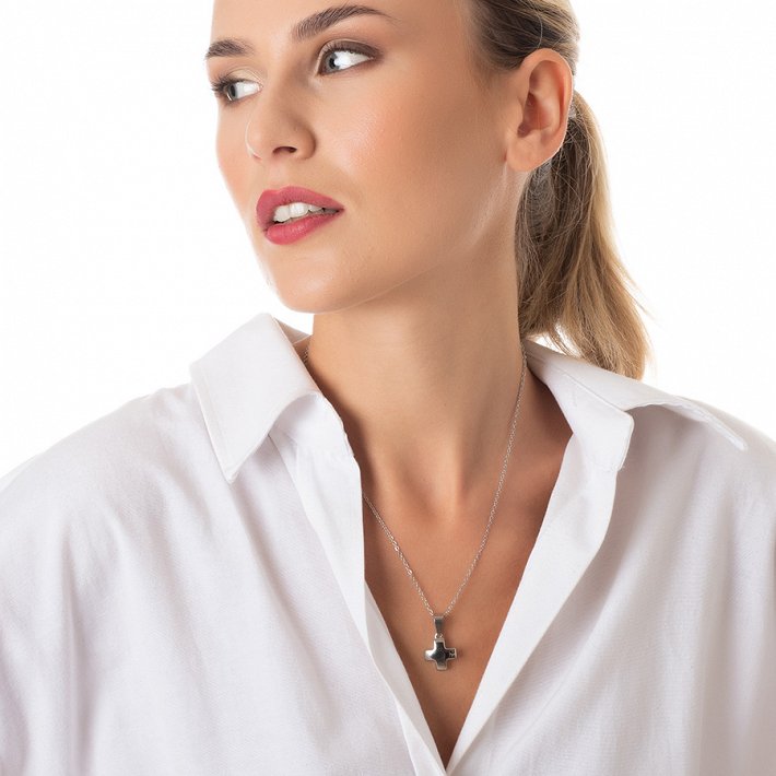 Κολιέ ατσάλινο σταυρός