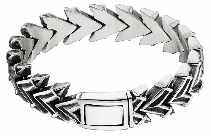 Oxzen βραχιόλι ανδρικό, ατσάλινο με κούμπωμα ασφαλείας