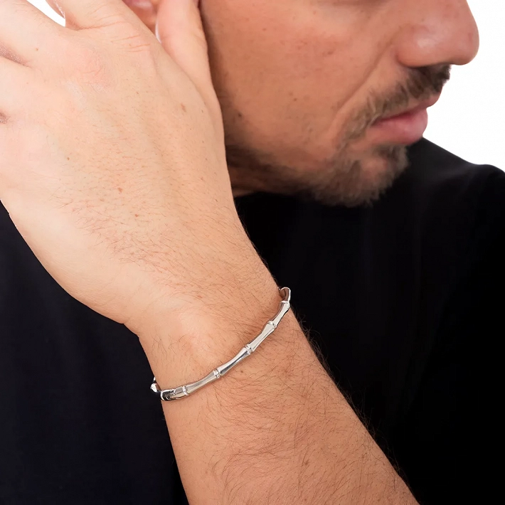 Oxzen ανδρικό βραχιόλι σταθερό από ανοξείδωτο ατσάλι 4mm