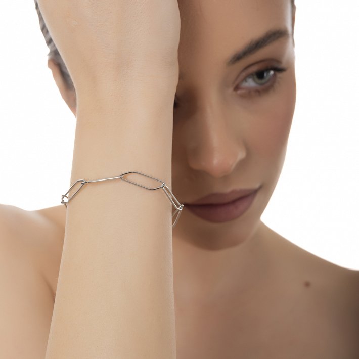 Oxzen ατσάλινο βραχιόλι λουστρέ