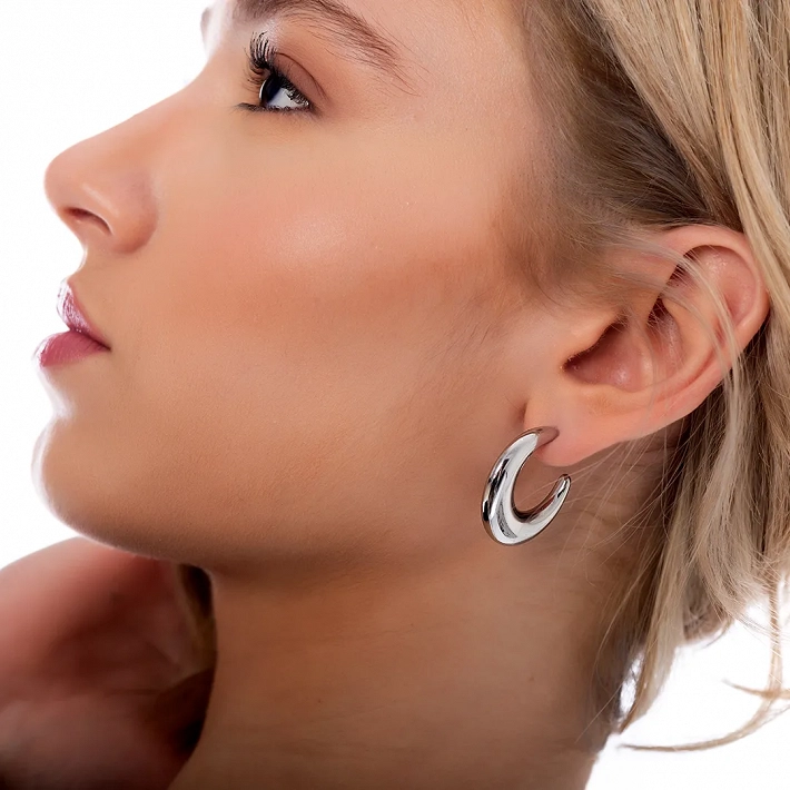 Σκουλαρίκι από ανοξείδωτο ατσάλι, κρίκος