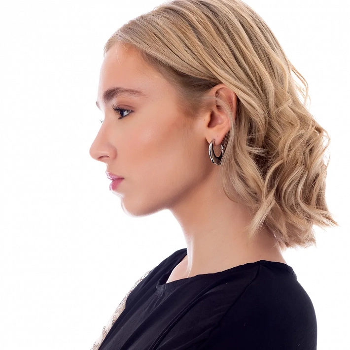 Σκουλαρίκι από ανοξείδωτο ατσάλι, κρίκος