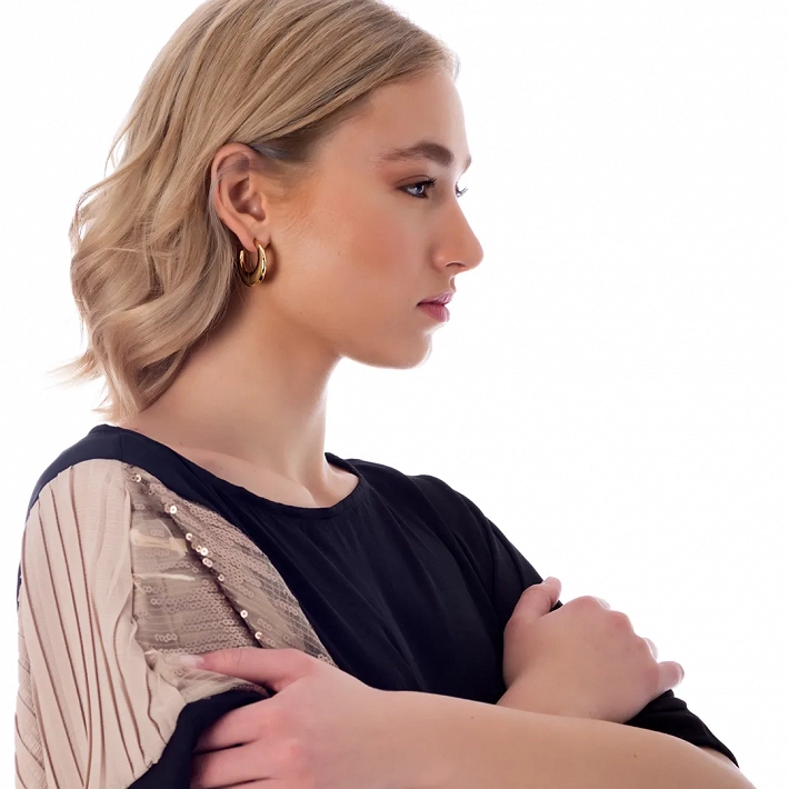 Σκουλαρίκι από ανοξείδωτο ατσάλι, κρίκος