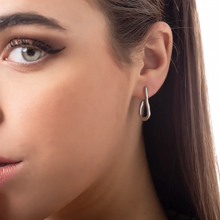 Σκουλαρίκια κρίκοι ατσάλινοι σφυρήλατοι