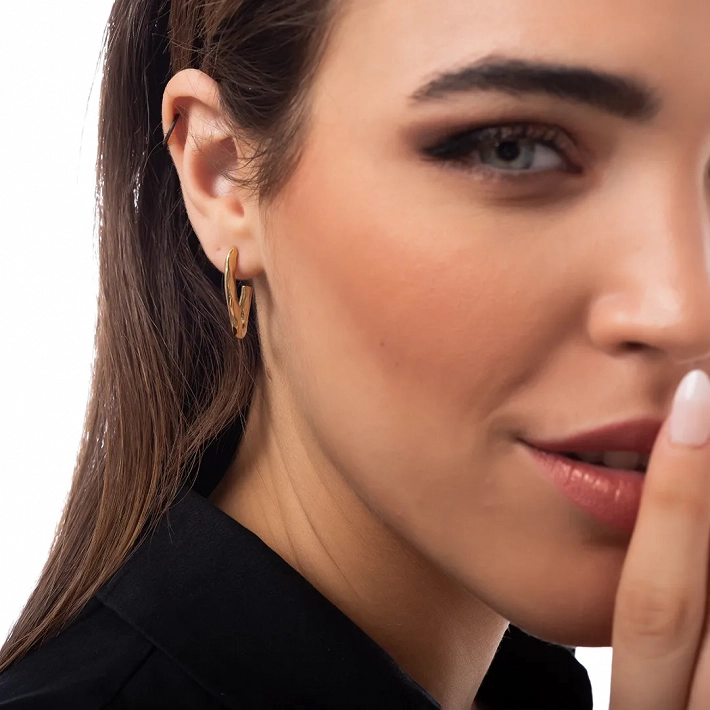 Σκουλαρίκια κρίκοι ατσάλινοι σφυρήλατοι