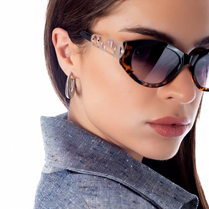 Oxzen σκουλαρίκια κρίκοι ατσάλινοι 30mm