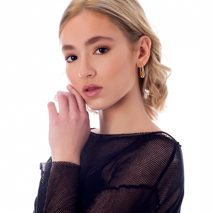 Oxzen σκουλαρίκια κρίκοι ατσάλινοι 30mm