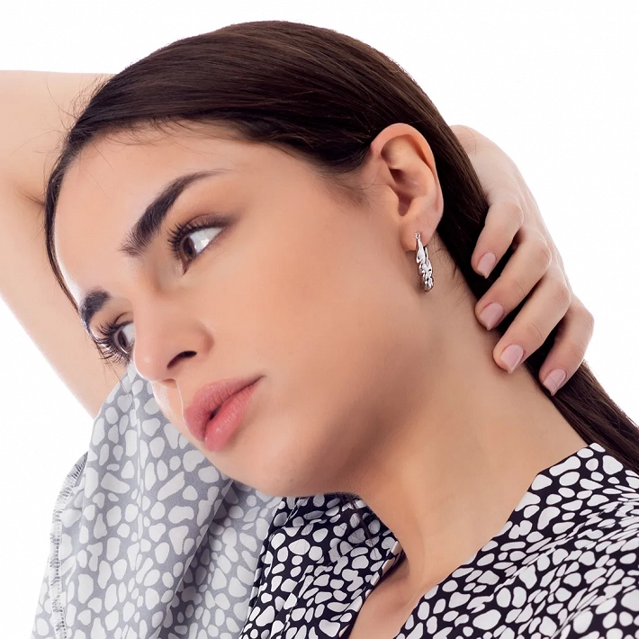 Oxzen σκουλαρίκια κρίκοι ατσάλινοι οβάλ