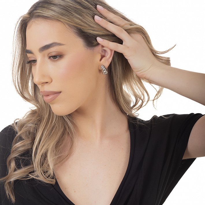 Oxzen σκουλαρίκι κρεμαστό ατσάλινο