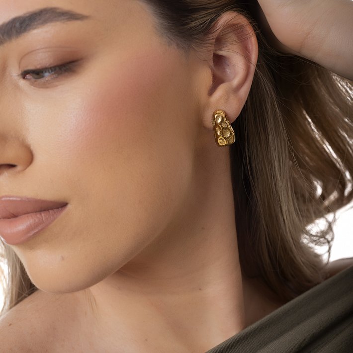 Oxzen σκουλαρίκι κρεμαστό ατσάλινο