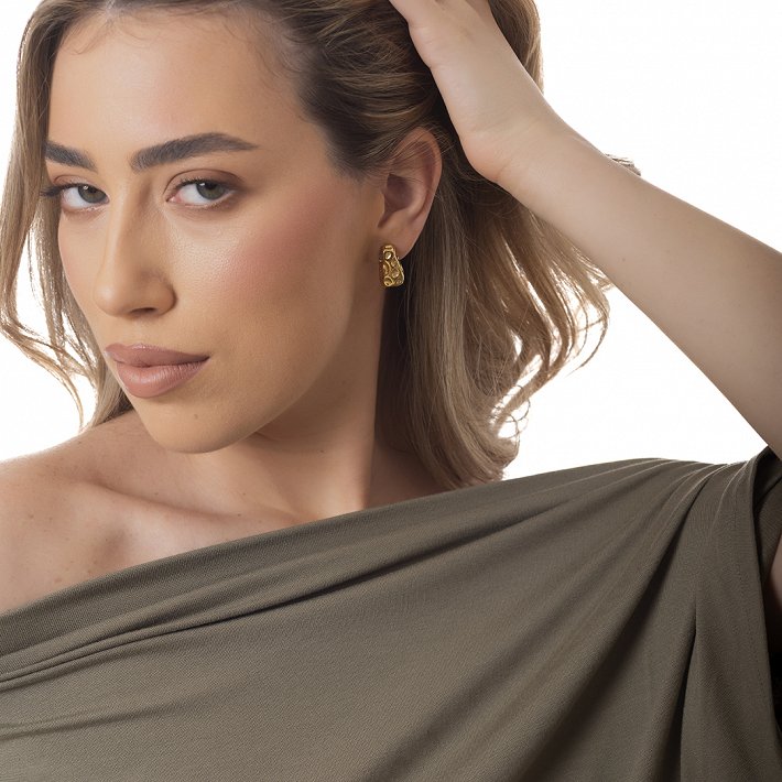 Oxzen σκουλαρίκι κρεμαστό ατσάλινο