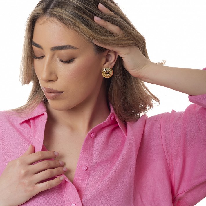 Σκουλαρίκι γυναικείο από ανοξείδωτο ατσάλι καρφωτό