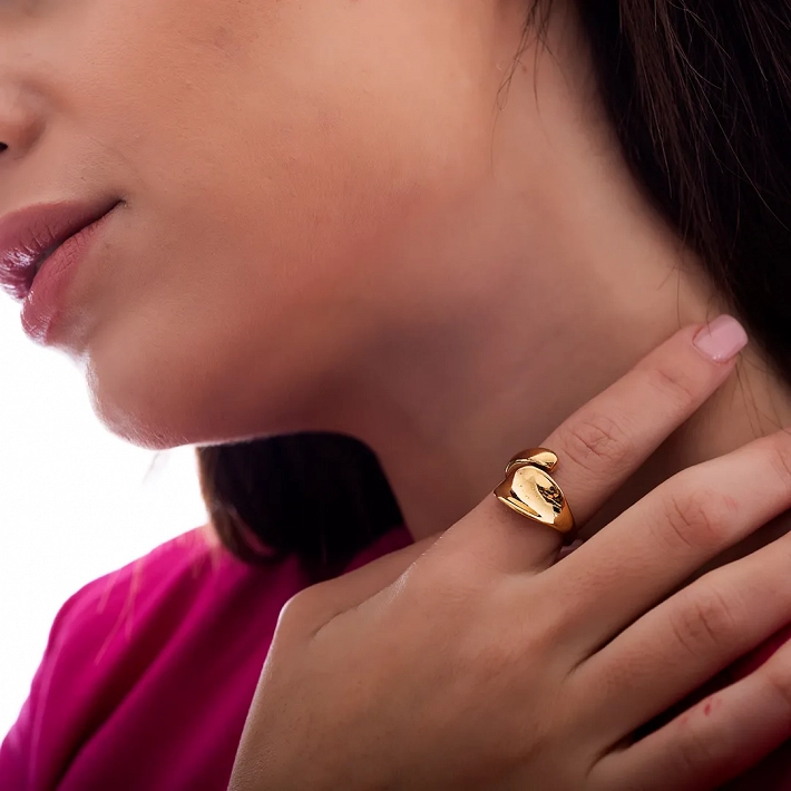 Oxzen γυναικείο δαχτυλίδι από ανοξείδωτο ατσάλι Sculptured Drops