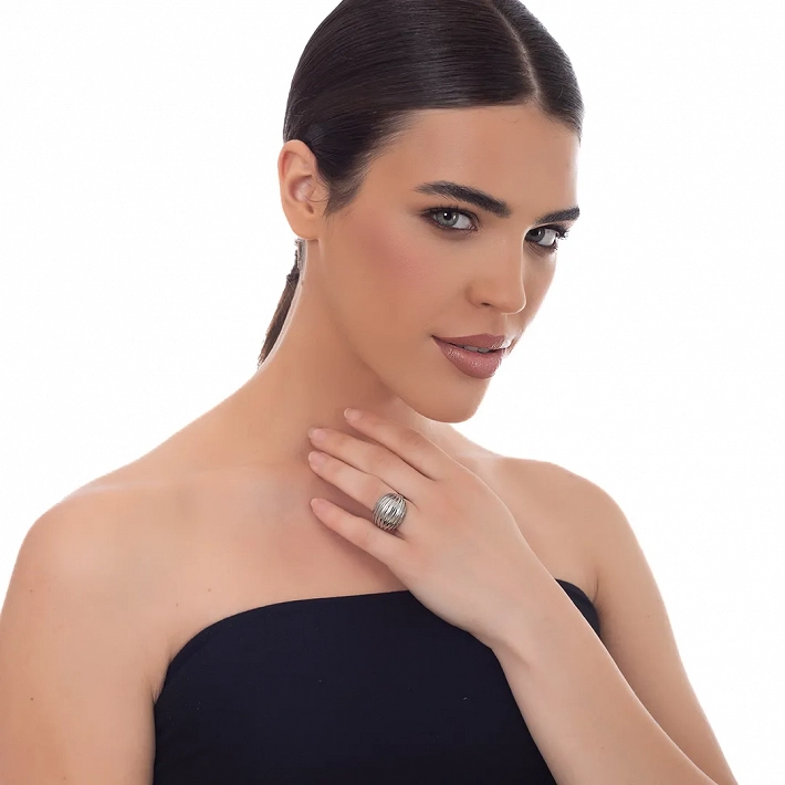 Oxzen γυναικείο δαχτυλίδι από ανοξείδωτο ατσάλι bull