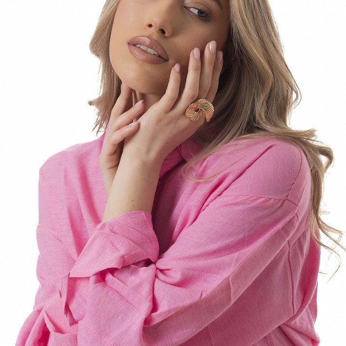 Δαχτυλίδι γυναικείο από ανοξείδωτο ατσάλι σπείρα free size