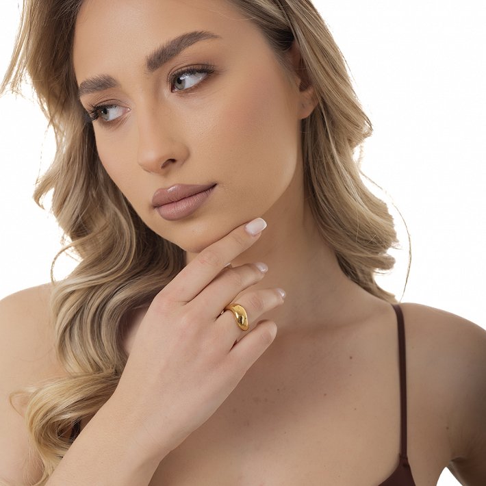 Oxzen ατσάλινο δαχτυλίδι bull