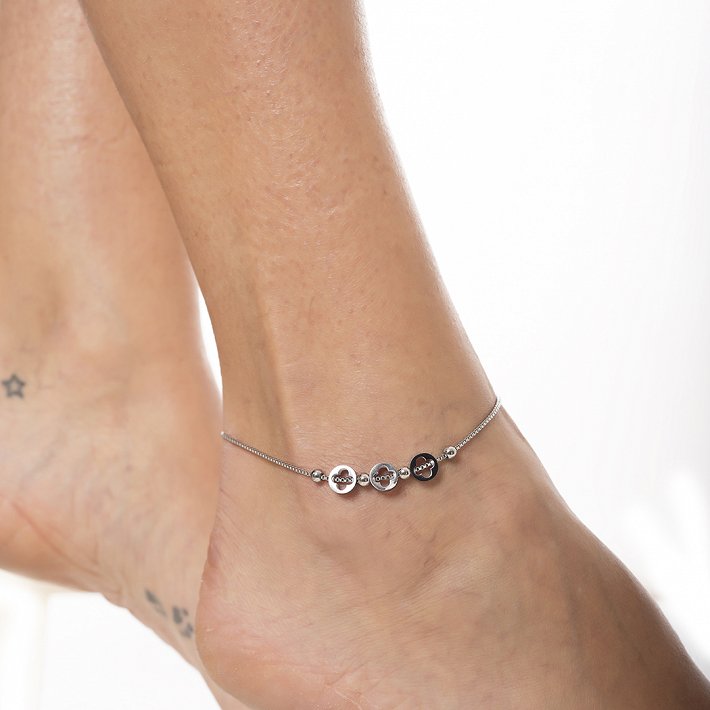 Oxzen αλυσίδα ποδιου ατσάλινη