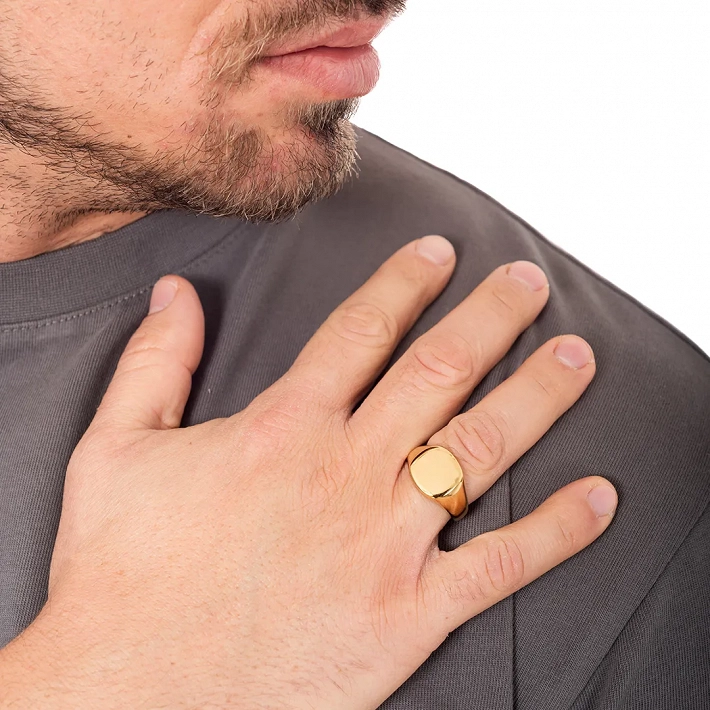 Oxzen ανδρικό δαχτυλίδι από ανοξείδωτο ατσάλι τετράγωνο