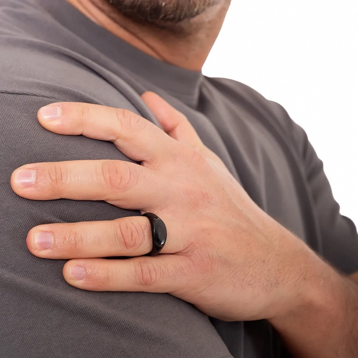 Oxzen ανδρικό δαχτυλίδι από ανοξείδωτο ατσάλι οβάλ