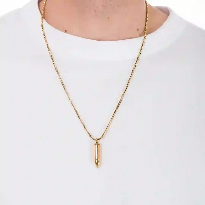 Κολιέ Unisex από ανοξείδωτο ατσάλι σφαίρα με χώρο αποθήκευσης