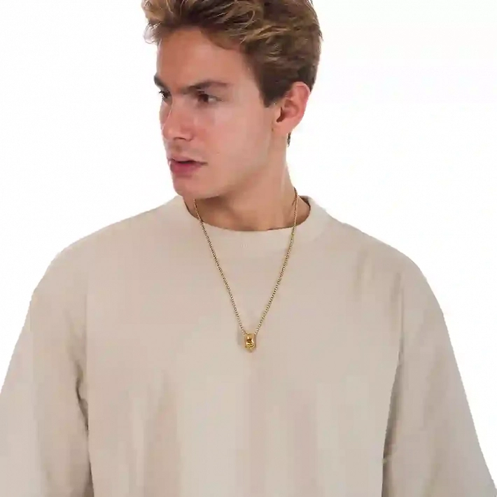 Κολιέ Unisex από ανοξείδωτο ατσάλι νεκροκεφαλή