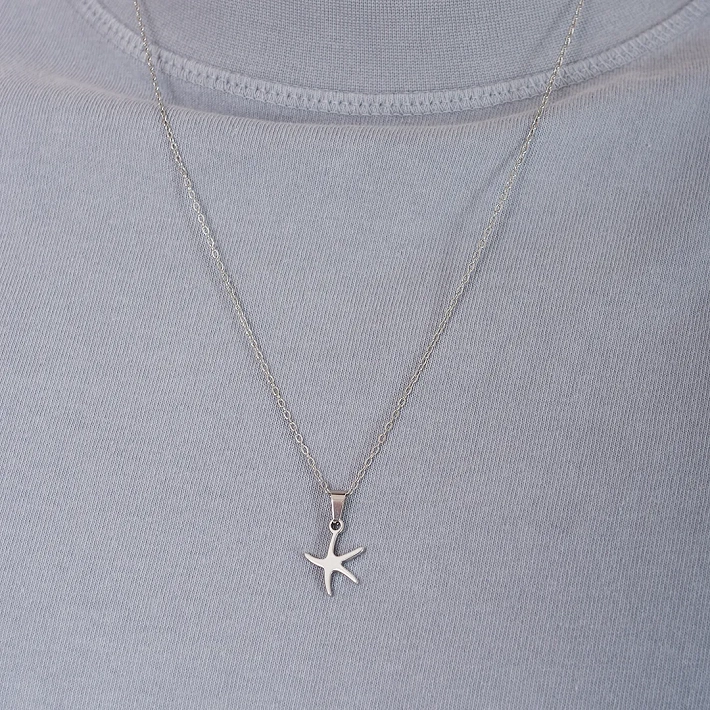 Κολιέ Unisex από ανοξείδωτο ατσάλι αστερίας
